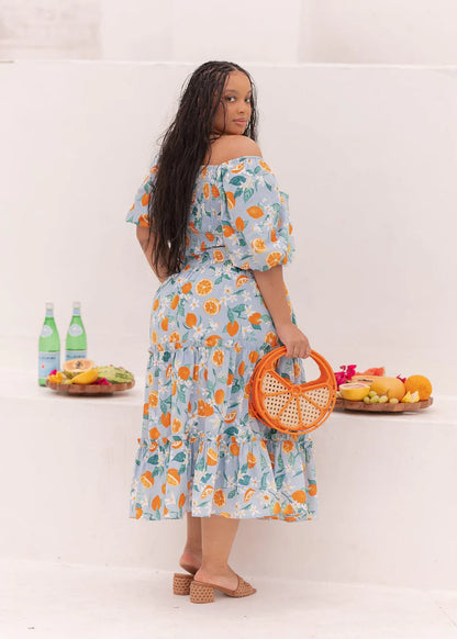 JessaKae Clementine Dress - Tangerine Breeze