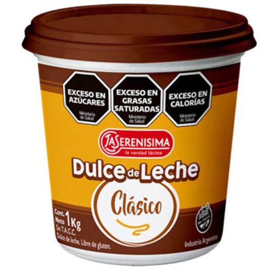 Pampa Direct La Serenísima Classic Dulce de Leche Traditional Recipe, 1 kg / 2.2 lb Super Value Jar