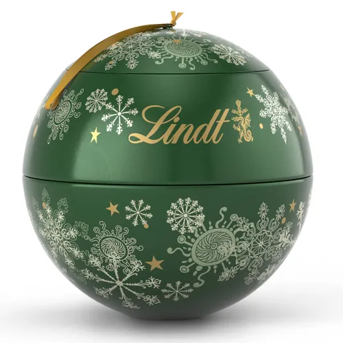 Lindt Chocolate Assorted LINDOR Chocolate Truffles Holiday Ornament Tin (15-pc)