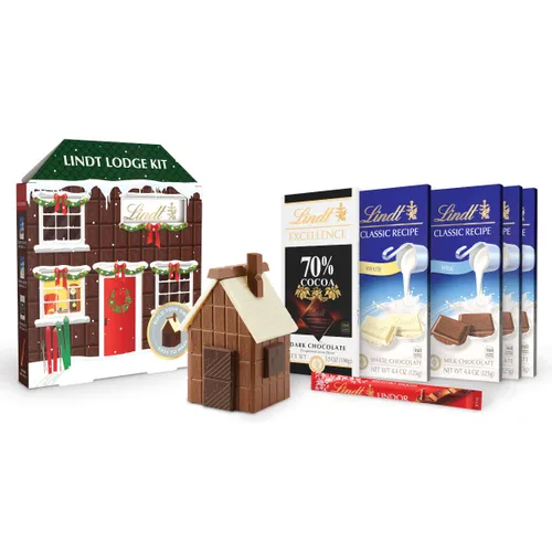 Lindt Chocolate Lindt Holiday Build Your Own Chocolate Lodge Kit