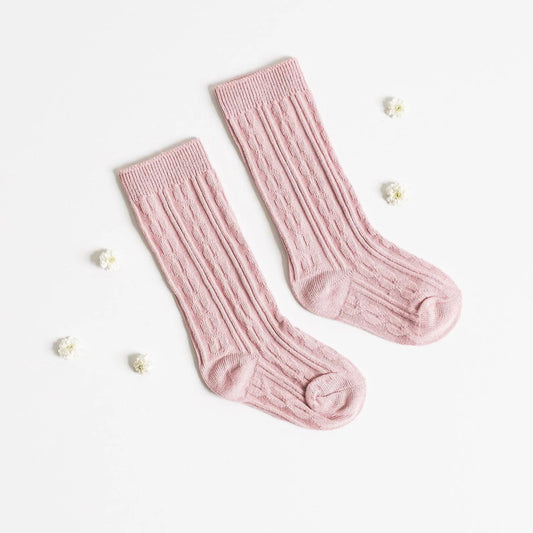 Little Love Bug Co. LLB Cable Knit Knee High Socks