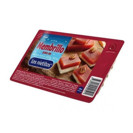 Pampa Direct Los Nietitos Dulce de Membrillo Classic Quince Jelly Bar Quince Jam from Uruguay, 400 g / 14.1 oz tray