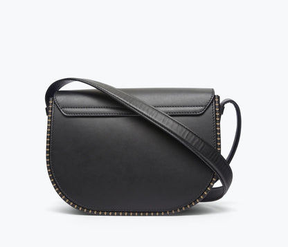 Freda Salvador Lucas Saddle Bag - Black Calf