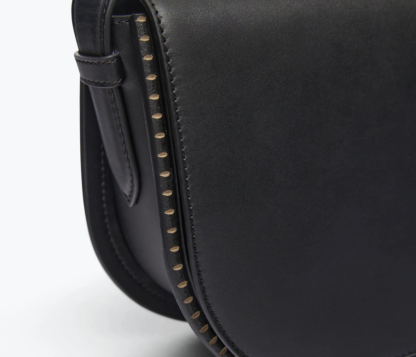 Freda Salvador Lucas Saddle Bag - Black Calf