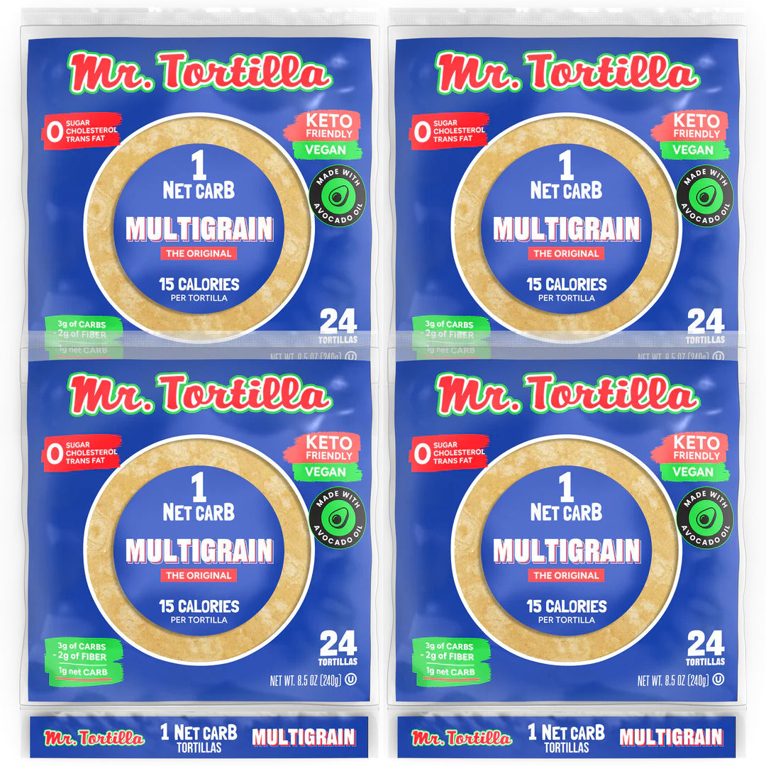 Mr. Tortilla 1 Net Carb Multigrain Tortillas - 96 Count