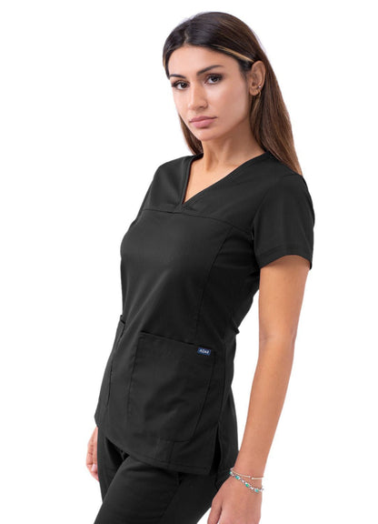 Adar Women’s Sweetheart V-neck Scrub Top 1