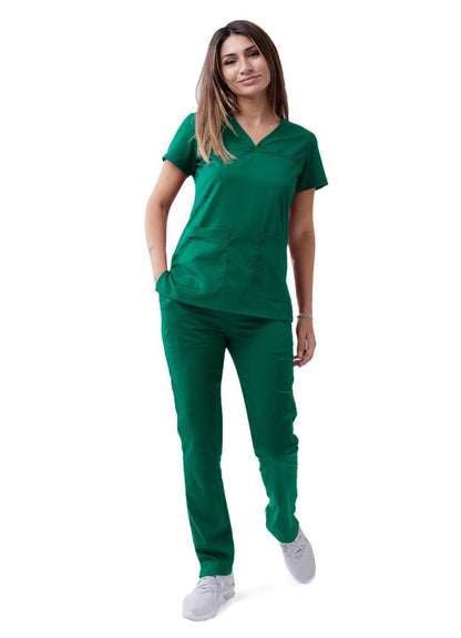 Adar Women’s Sweetheart V-neck Scrub Top 1