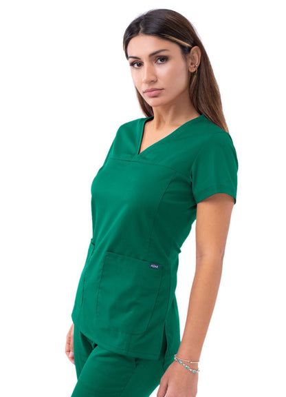 Adar Women’s Sweetheart V-neck Scrub Top 1