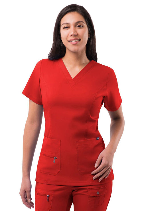 Adar Womens Elevated V-neck Scrub Top 1