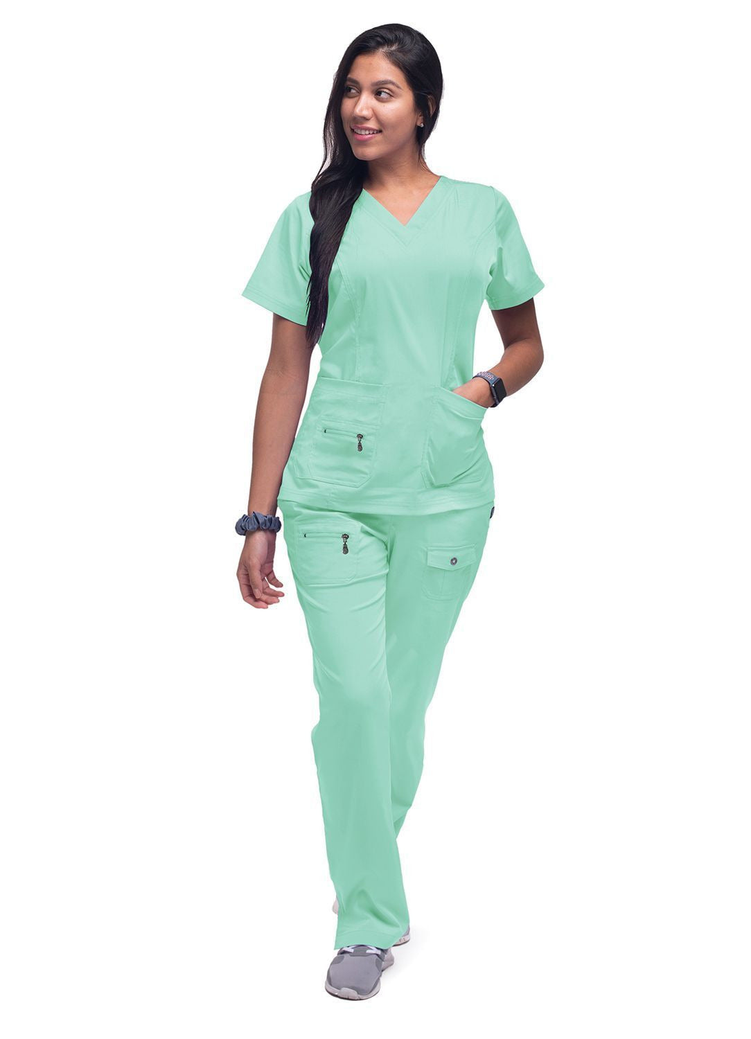 Adar Womens Elevated V-neck Scrub Top 3