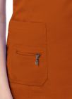 Adar Womens Elevated V-neck Scrub Top - Cinnamon