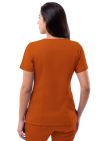 Adar Womens Elevated V-neck Scrub Top - Cinnamon