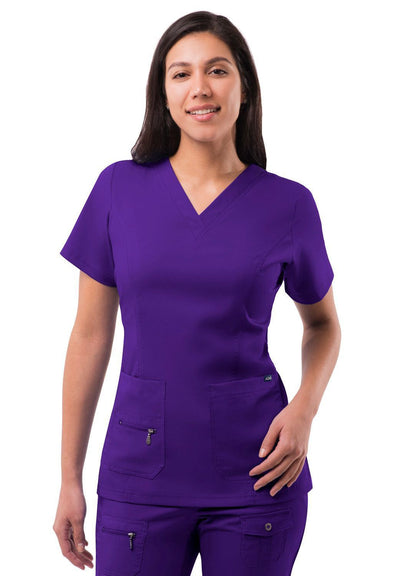 Adar Womens Elevated V-neck Scrub Top 3