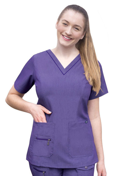Adar Womens Elevated V-neck Scrub Top 3