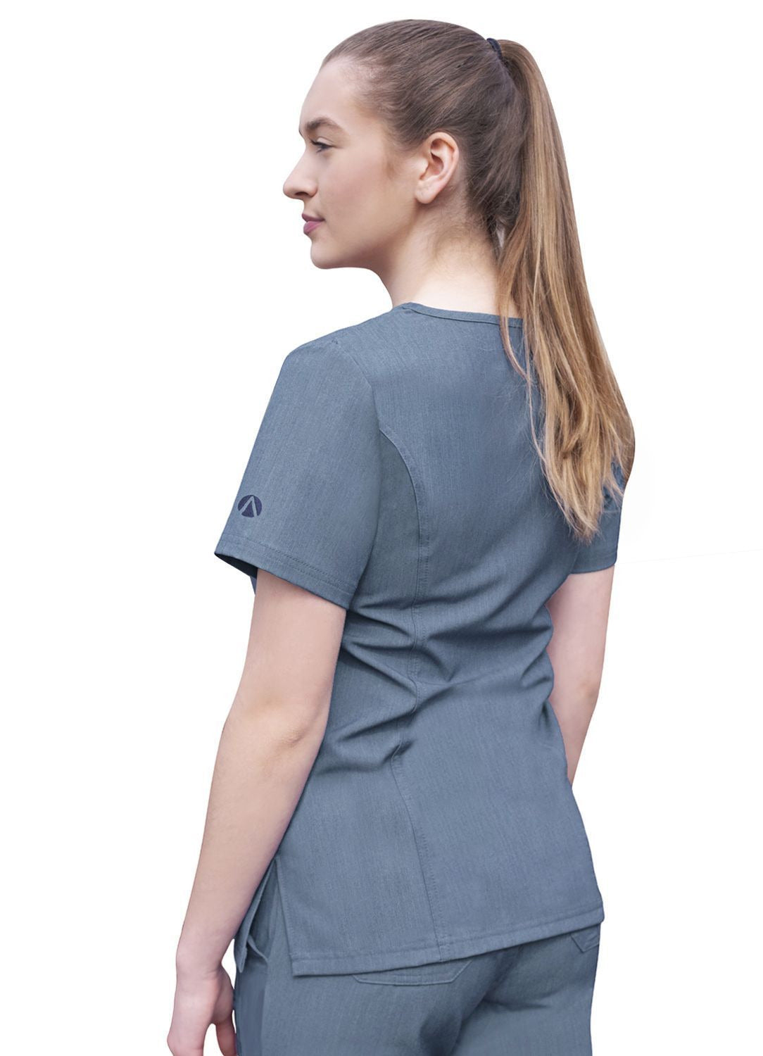 Adar Womens Elevated V-neck Scrub Top 3