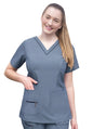 Adar Womens Elevated V-neck Scrub Top 3
