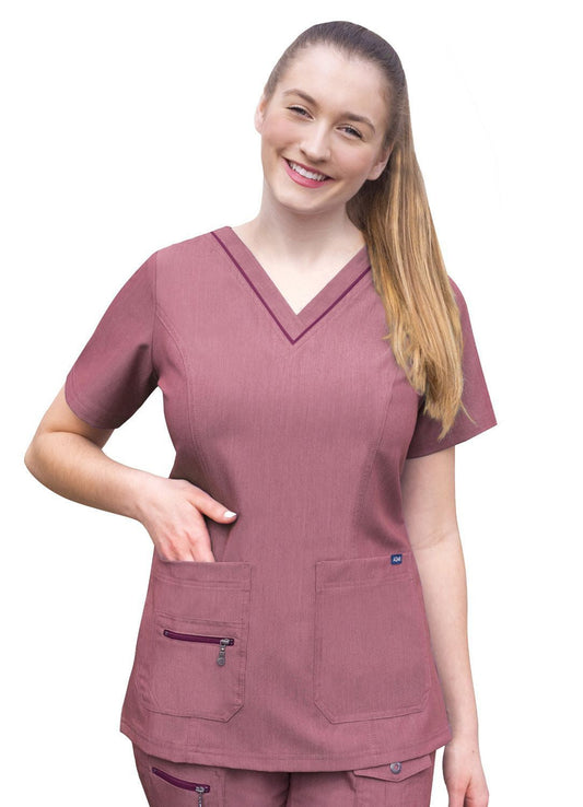 Adar Womens Elevated V-neck Scrub Top 3