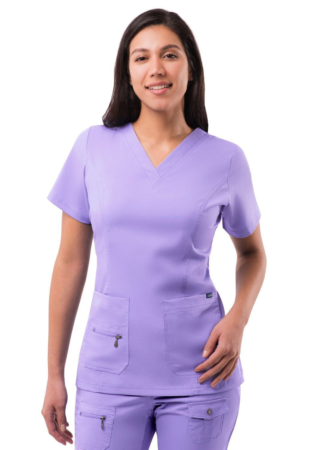 Adar Womens Elevated V-neck Scrub Top 3