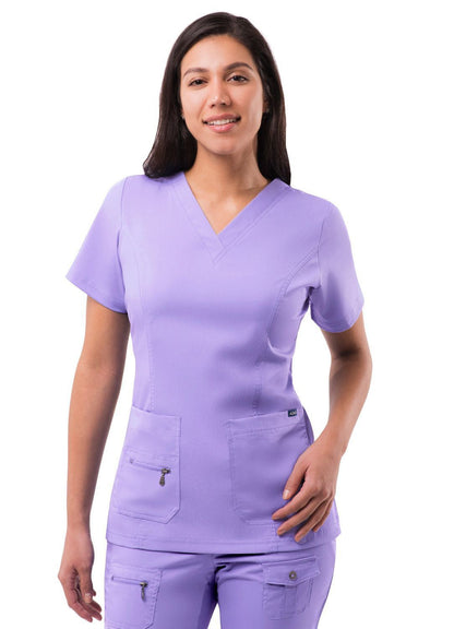 Adar Womens Elevated V-neck Scrub Top 3
