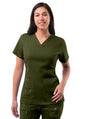 Adar Womens Elevated V-neck Scrub Top 1