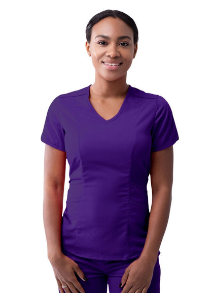 Adar Women's Modern V-Neck Scrub Top 3