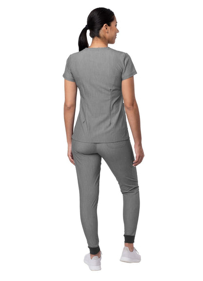 Adar Women's Movement Booster Jogger Scrub Set Heather Hunter - Heather Grey