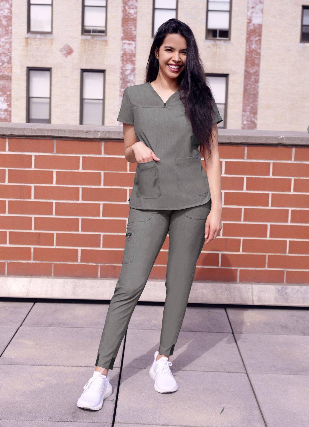 Adar Women's Movement Booster Jogger Scrub Set 2