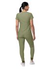 Adar Women's Movement Booster Jogger Scrub Set Heather Oliver - Heather Wine