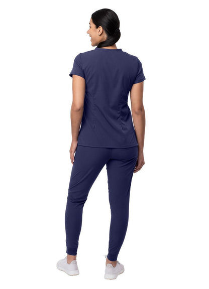 Adar Women's Movement Booster Jogger Scrub Set Eggplant - Hunter Green - Navy