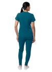 Adar Women's Flawless Plus Scrub Set - Apple - Black - Caribbean Blue