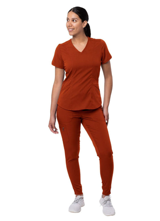 Adar Women's Modern Athletic Jogger Scrub Set 2