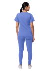 Adar Women's Flawless Plus Scrub Set - Ceil Blue - Cinnamon - Coffee