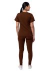 Adar Women's Flawless Plus Scrub Set - Ceil Blue - Cinnamon - Coffee