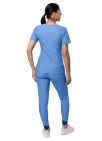 Adar Women's Flawless Plus Scrub Set - Heather Apple - Heather French Blue - Heather Coffee