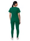 Adar Women's Flawless Plus Scrub Set - Hunter Green - Navy