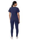 Adar Women's Flawless Plus Scrub Set - Hunter Green - Navy