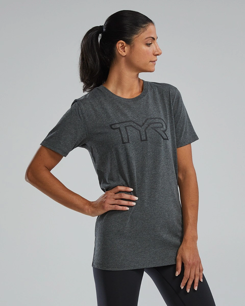 TYR Women's TYR Women's Ultrasoft Lightweight Tri Blend Tech Tee - Big Logo