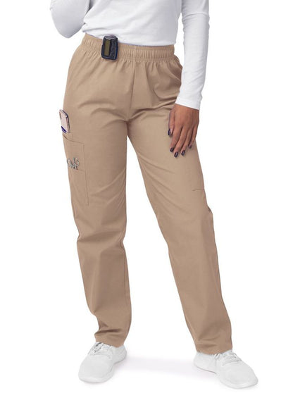 Adar Women's Comfort Elastic Drawstring Cargo Pants - Hunter Green - Khaki - Lavender