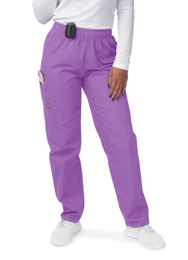 Adar Women's Comfort Elastic Drawstring Cargo Pants - Hunter Green - Khaki - Lavender