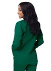 Adar Women's Warm-Up Jacket - Ceil Blue - Hunter Green - Khaki