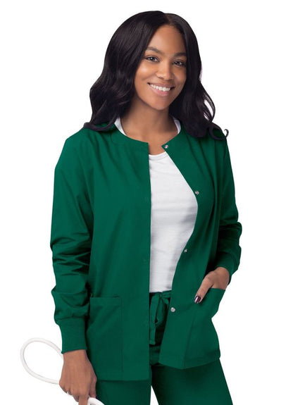 Adar Women's Warm-Up Jacket - Ceil Blue - Hunter Green - Khaki
