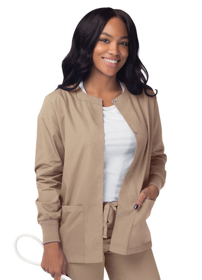 Adar Women's Warm-Up Jacket - Ceil Blue - Hunter Green - Khaki