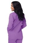 Adar Women's Warm-Up Jacket - Lavender - Navy - Charcoal