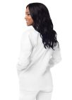 Adar Women's Warm-Up Jacket - Royal Blue - Turquoise - White