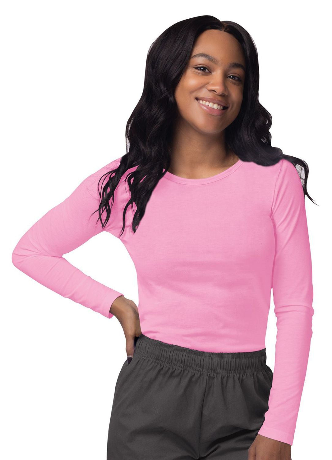 Adar Women's Long Sleeve Comfort Underscrub Tee 3