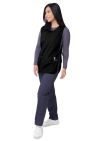Adar Unisex Cobbler Apron Black - Burgundy - Caribbean Blue