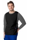 Adar Unisex Cobbler Apron Black - Burgundy - Caribbean Blue