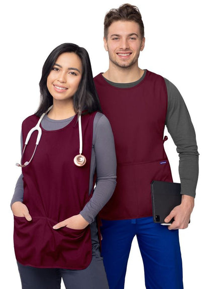 Adar Unisex Cobbler Apron Black - Burgundy - Caribbean Blue