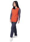 Adar Unisex Cobbler Apron - Navy - Lavender - Mandarin Orange