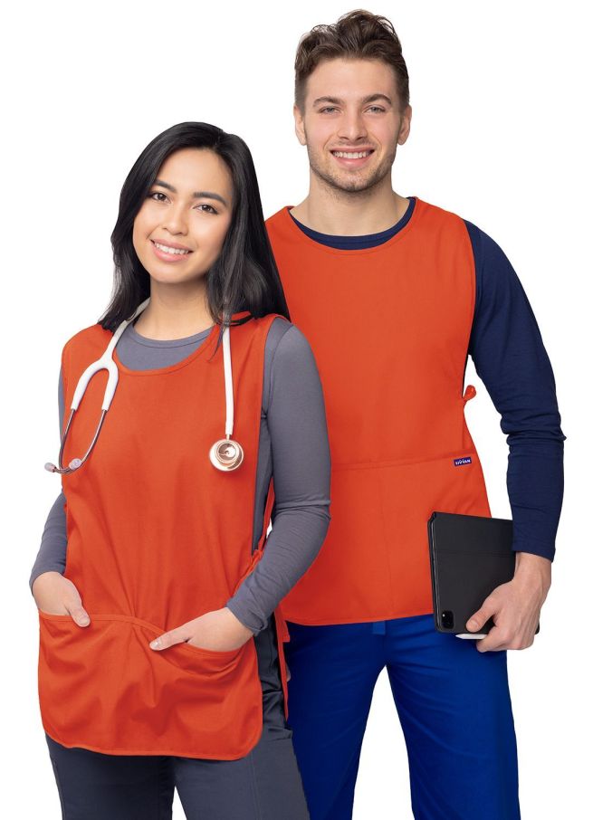 Adar Unisex Cobbler Apron - Navy - Lavender - Mandarin Orangey 1